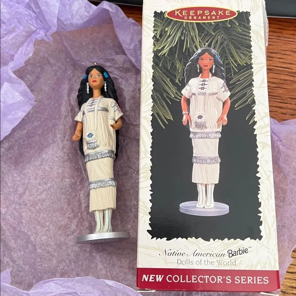 1996 Hallmark Keepsake Ornament - Native American Barbie - Dolls of the World